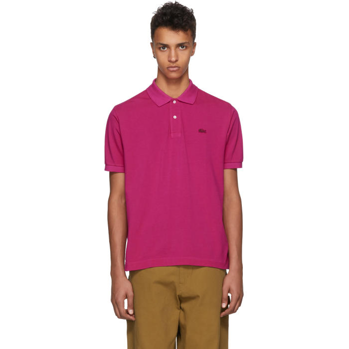 JUNYA WATANABE JUNYA WATANABE PINK LACOSTE EDITION LOGO POLO,WA-T035-051