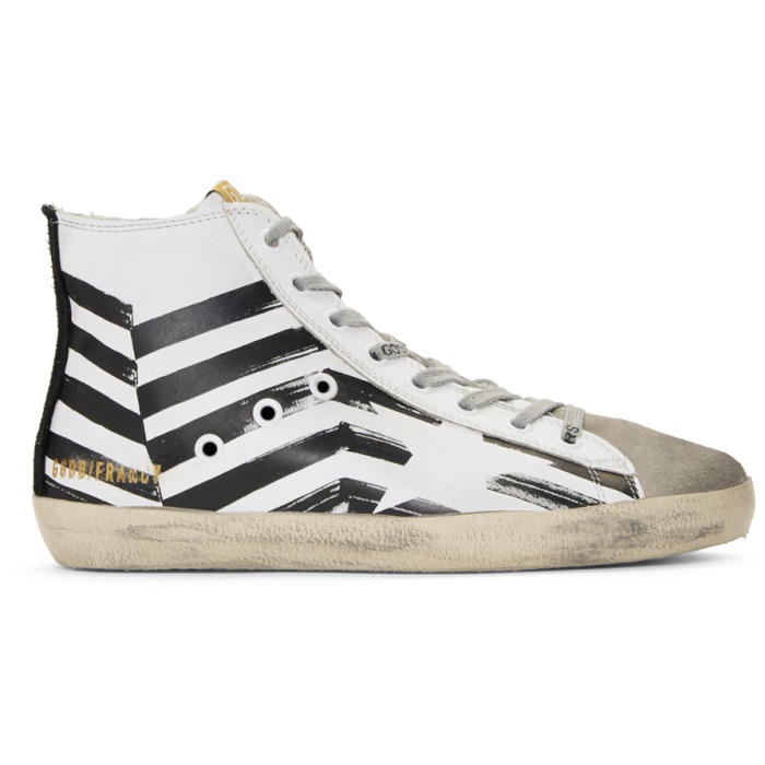 GOLDEN GOOSE White Flag Francy High-Top Sneakers,GCOWS591.M2