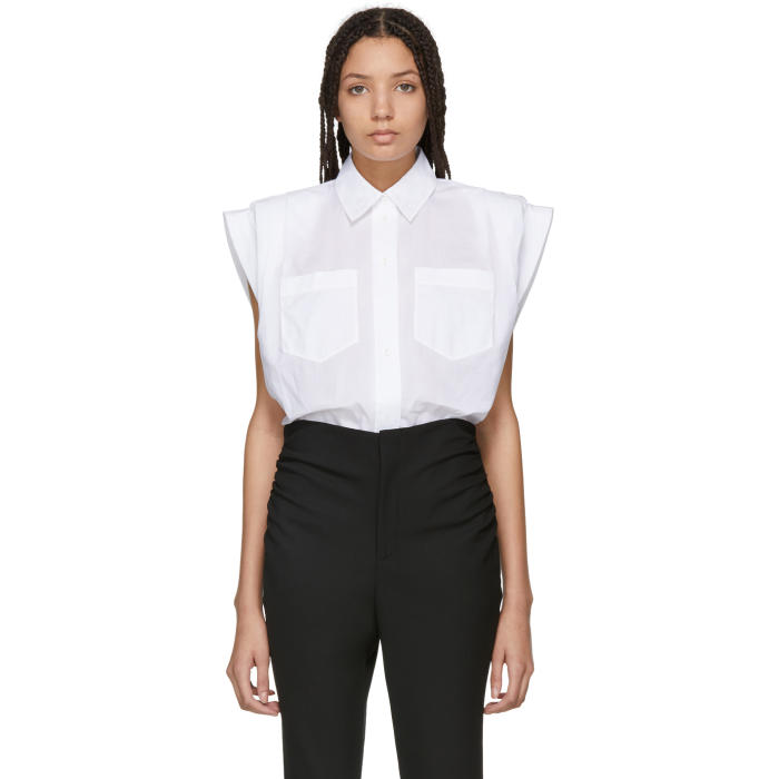 Givenchy Structured Shoulder Shirt White