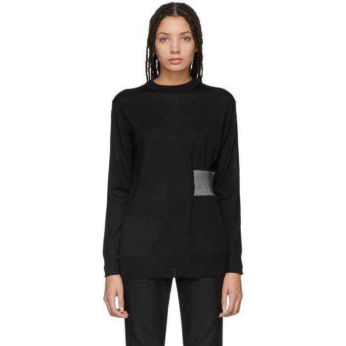 PROENZA SCHOULER PROENZA SCHOULER BLACK SIDE-CINCH PULLOVER,R181703 KW068