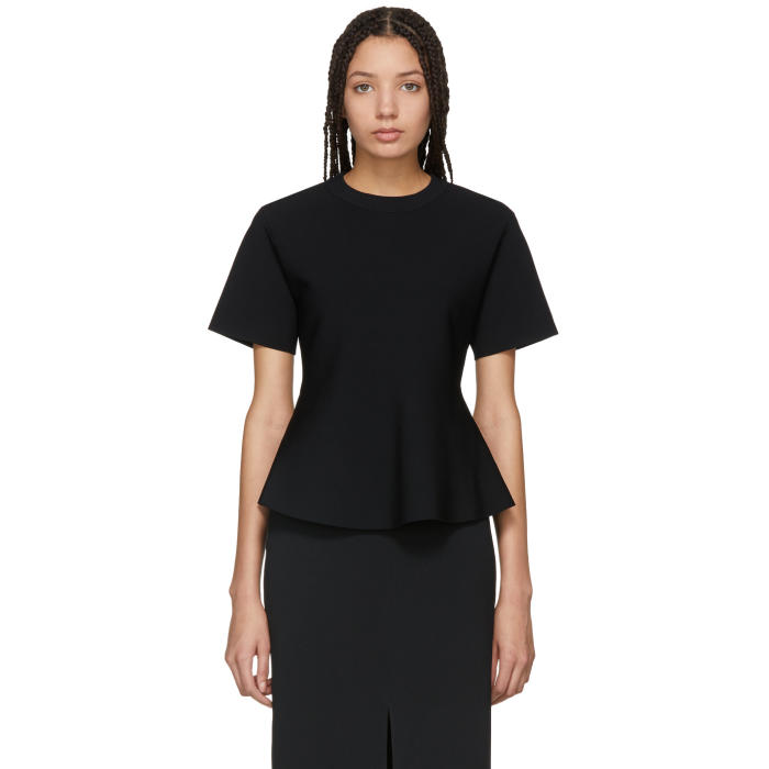 PROENZA SCHOULER PROENZA SCHOULER BLACK FLARE KNIT TOP,R182785 KY120