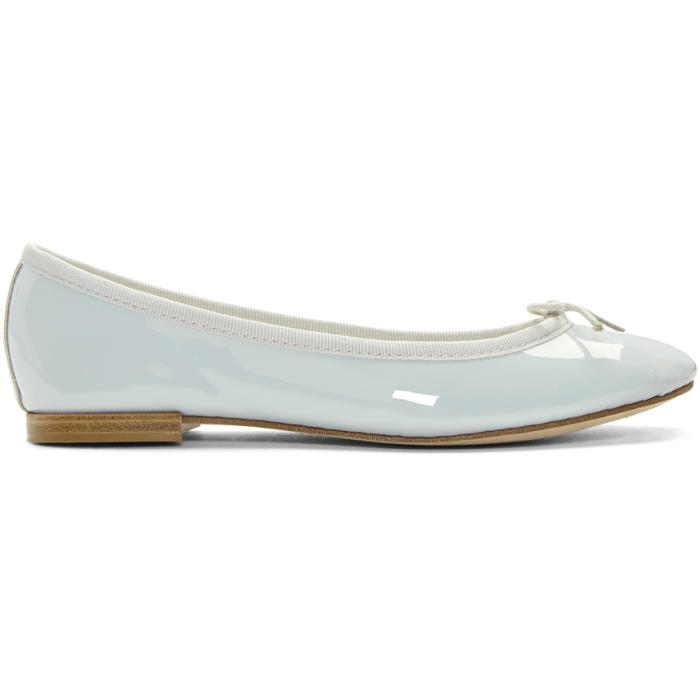 REPETTO REPETTO BLUE PATENT CENDRILLON BALLERINA FLATS,V086 V