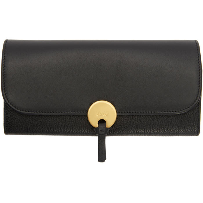 CHLOÉ Black Long Indy Wallet,CHC16UP809H8J