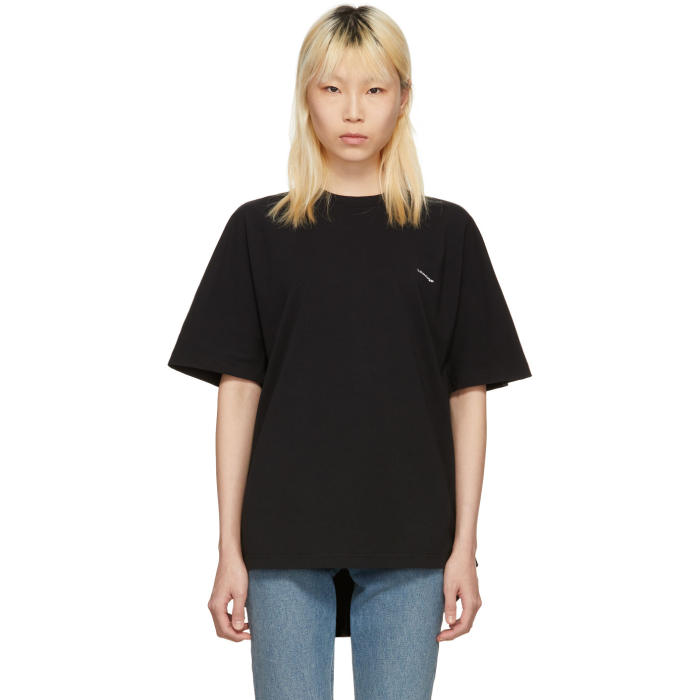 BALENCIAGA BALENCIAGA BLACK COCOON T-SHIRT,482204 TVK09