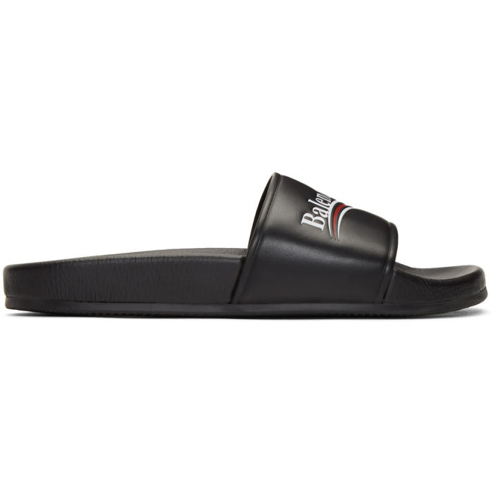 BALENCIAGA BALENCIAGA BLACK CAMPAIGN SLIDES,506351 WAM00