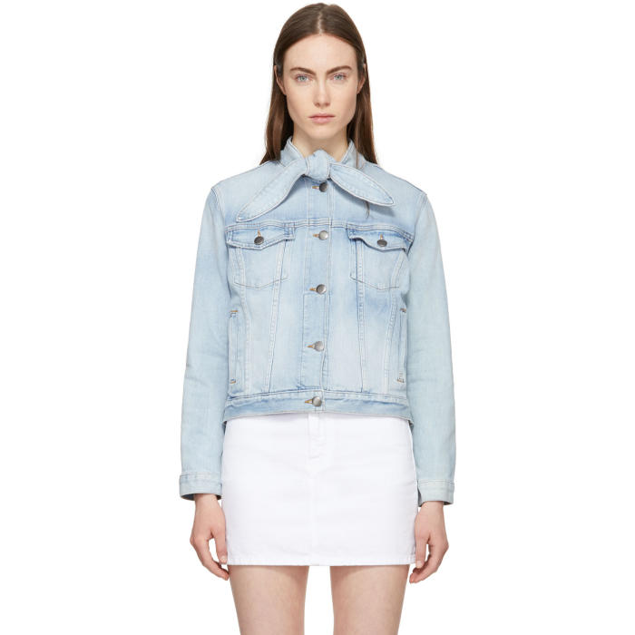 FRAME BLUE 'THE NECK' DENIM JACKET,LTNJK969