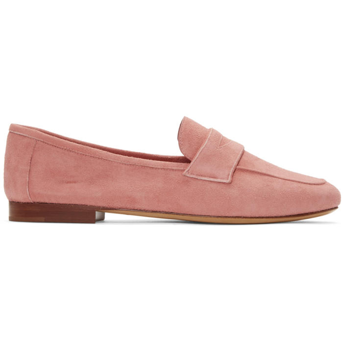 MANSUR GAVRIEL MANSUR GAVRIEL PINK SUEDE CLASSIC LOAFERS,FSL024SU