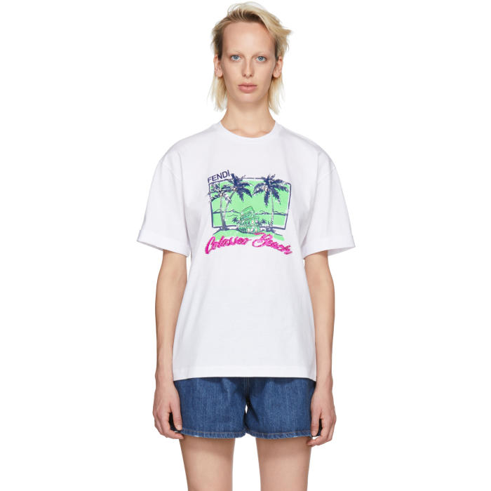 Fendi Logo Patch T-shirt