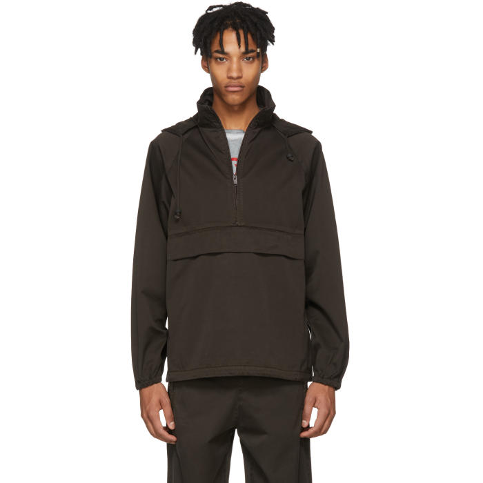 YEEZY YEEZY BROWN HALF-ZIP ANORAK JACKET,YZ6U6116