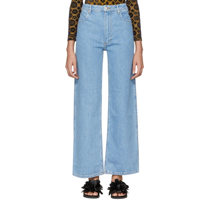 ECKHAUS LATTA Blue Wide-Leg Jeans,334-EL-SS18-TB