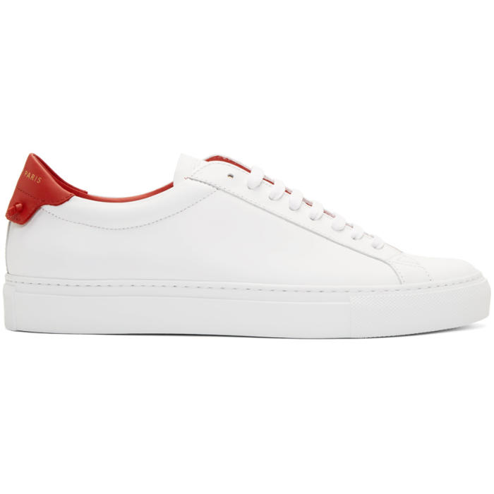 GIVENCHY GIVENCHY WHITE AND RED URBAN STREET SNEAKERS,BM08219876