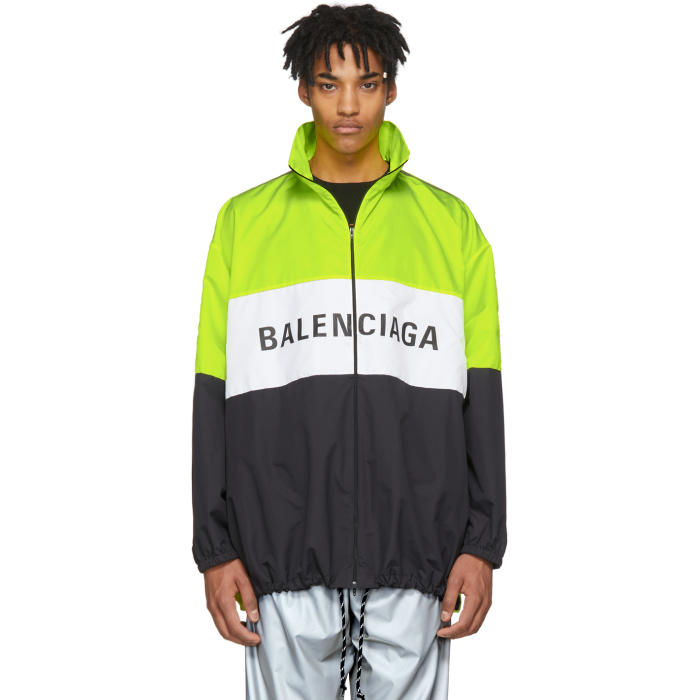 Balenciaga Yellow \u0026 Black Logo Track Jacket