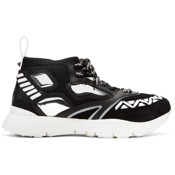 VALENTINO VALENTINO BLACK VALENTINO GARAVANI HEROES REFLEX HIGH-TOP trainers,PY0S0A71SQU