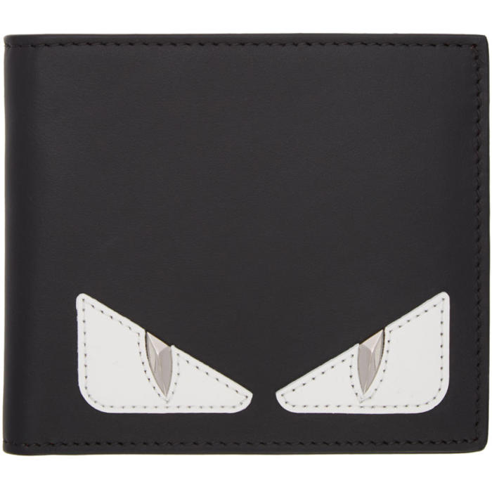 FENDI FENDI BLACK AND RED BAG BUGS WALLET,7M0169 A3DO