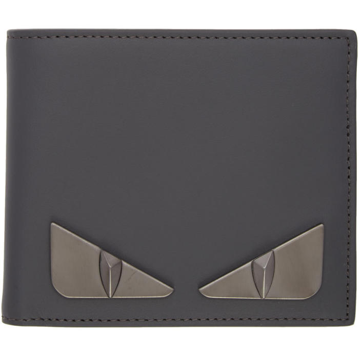 FENDI FENDI GREY METAL BAG BUGS WALLET,7M0169 SQP