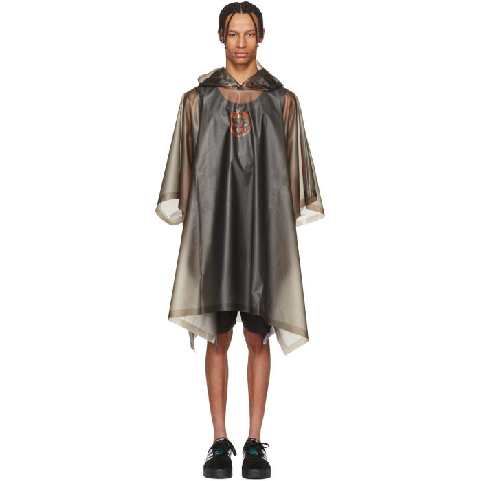 ADIDAS ORIGINALS BY ALEXANDER WANG ADIDAS ORIGINALS BY ALEXANDER WANG GREY LOGO FILM PONCHO,AW PONCHO