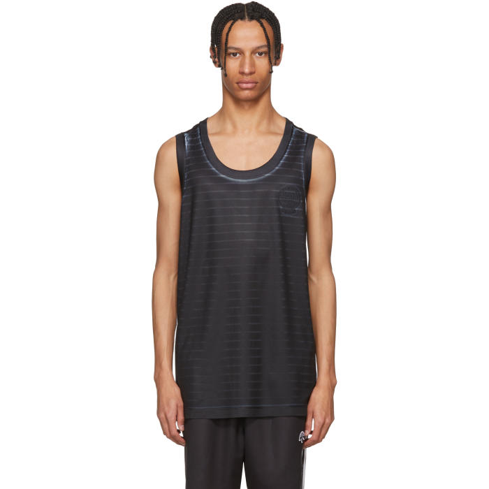 Adidas Originals By Alexander Wang Black Cotton Tank Top