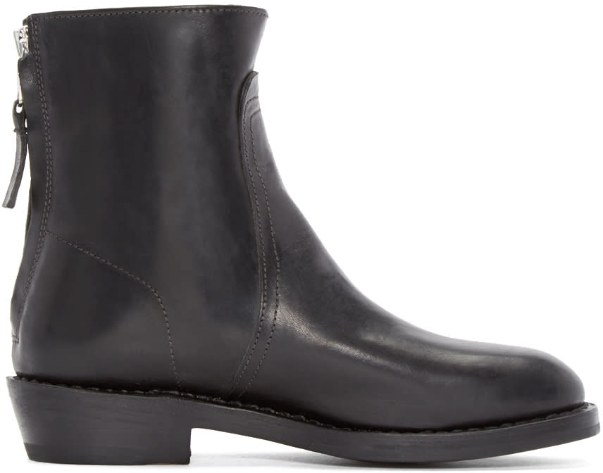 Rag and Bone Black Daria Biker Boots