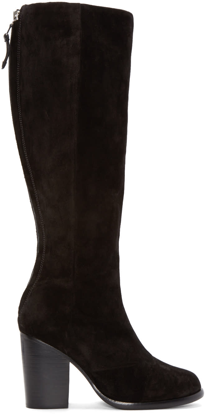 Rag and Bone Black Suede Ashby High Boots