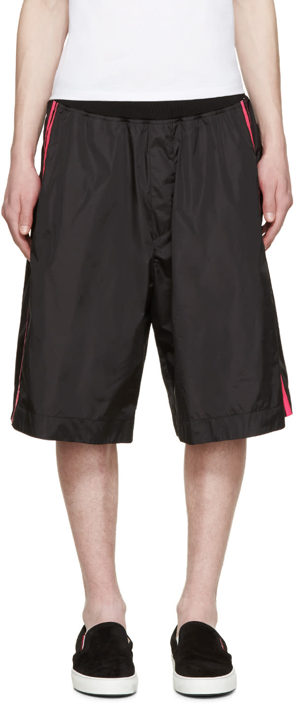 Dsquared2 Black Neon Stripe Shorts