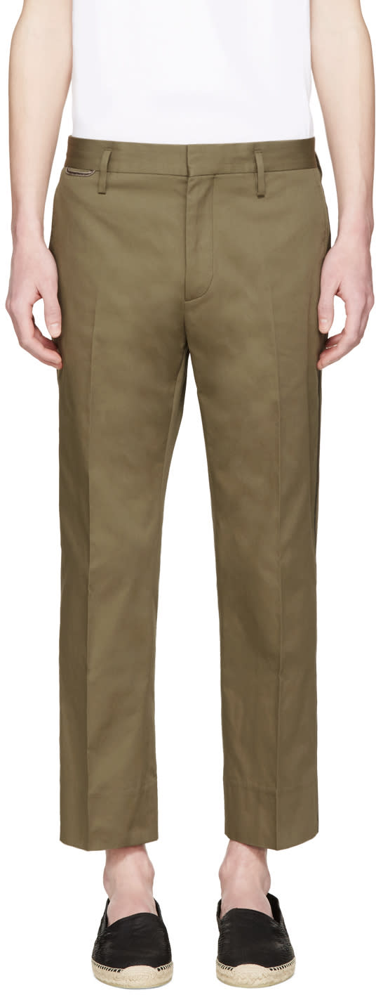 Marc Jacobs Green Pleated Trousers