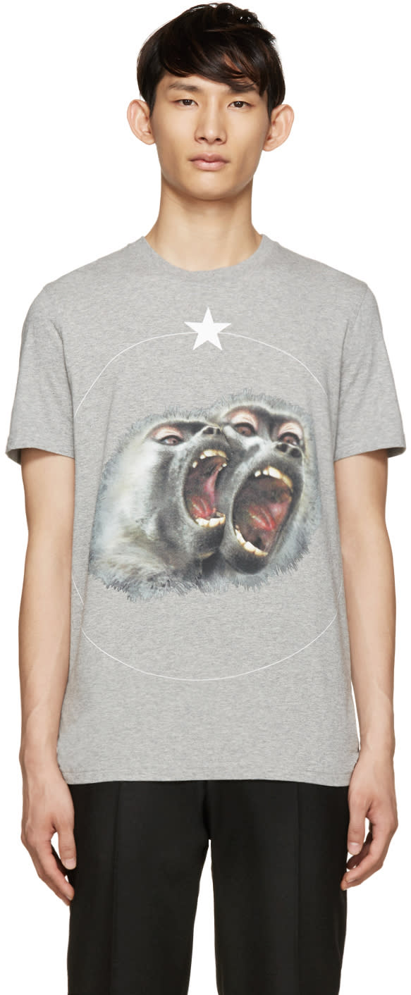 Givenchy Grey Monkey Brothers T-shirt