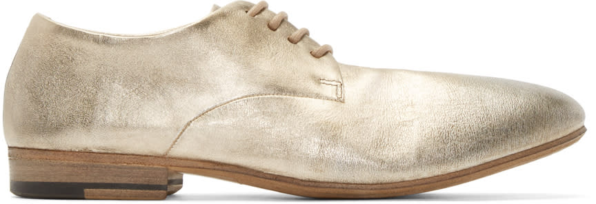 Marsell Gold Leather Sassello Derbys