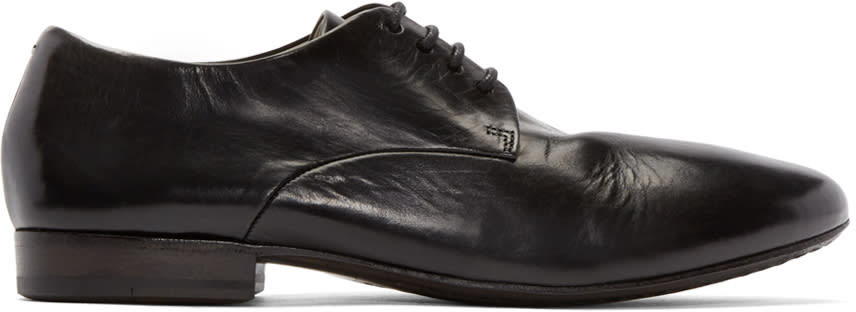 Marsell Black Leather Sassello Derbys