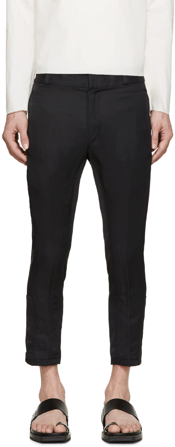 Ann Demeulemeester Black Biker Keating Trousers