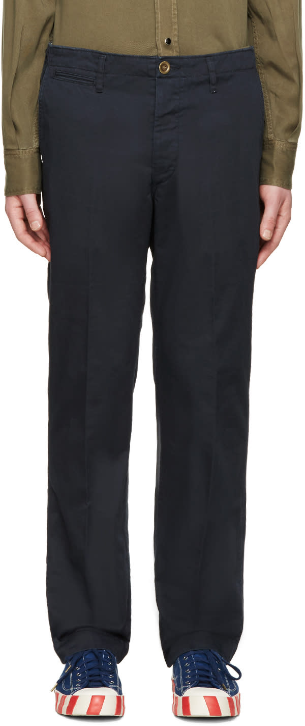 Visvim Navy Slim-fit Chinos