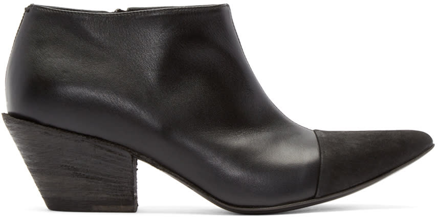 Haider Ackermann Black Leather Varukers Boots