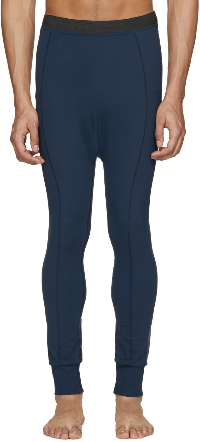 11 By Boris Bidjan Saberi Navy Reflective Leggings