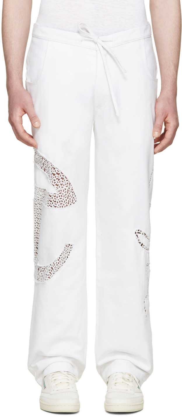 Telfar White Basic Lace Jeans