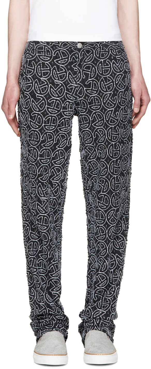 Telfar Black Embroidered Basic Jeans