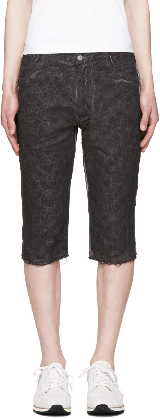 Telfar Black Embroidered Simplex Shorts