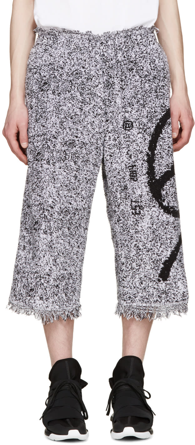 Haal Purple and Black Rita Towelling Shorts