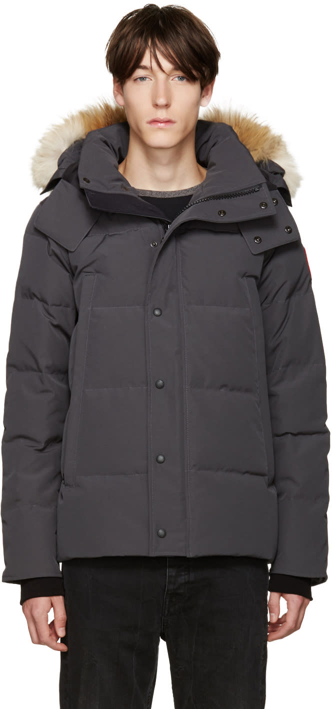 Canada Goose Grey Down and Fur Jacket