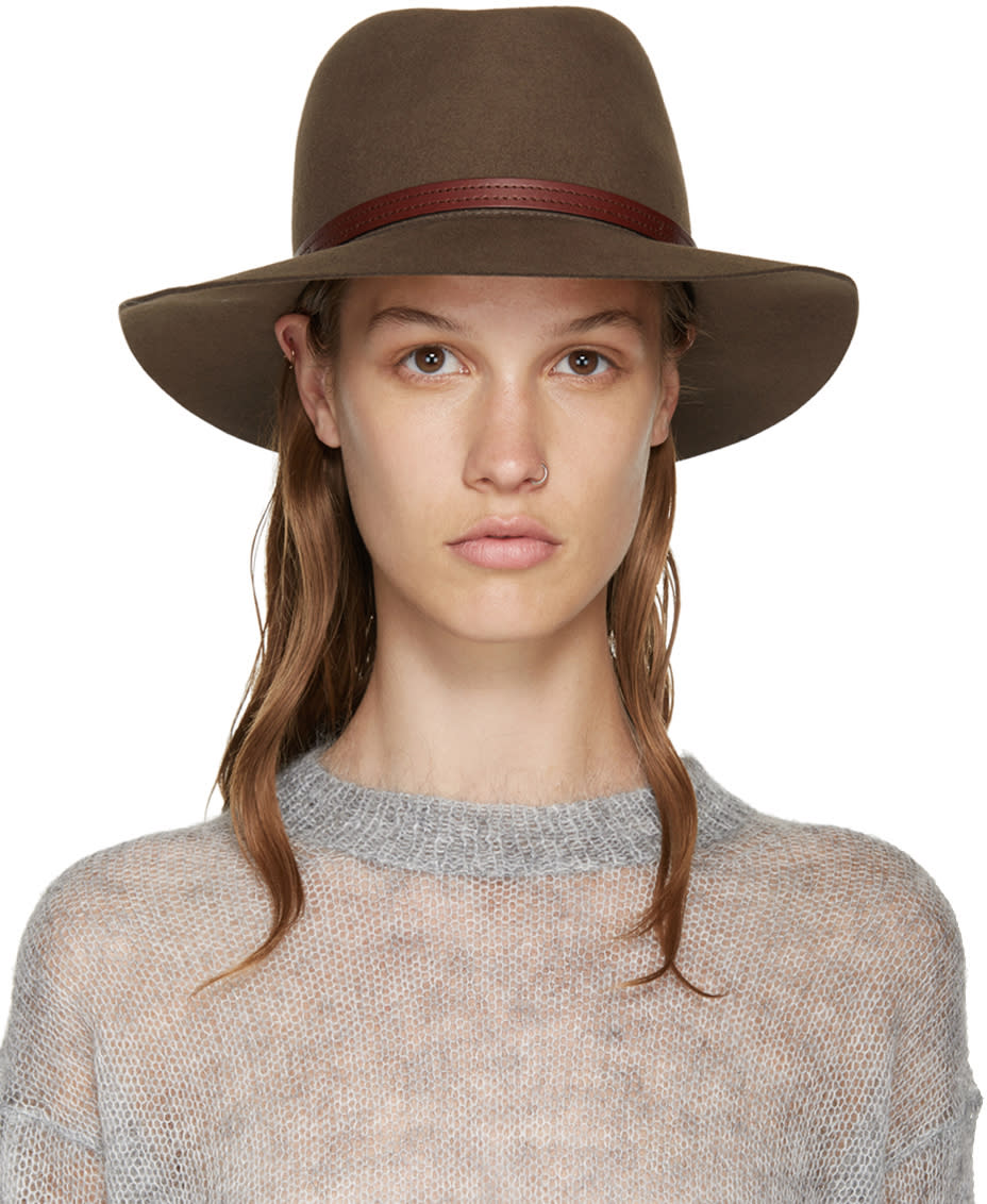 Rag and Bone Brown Felted Wool Fedora