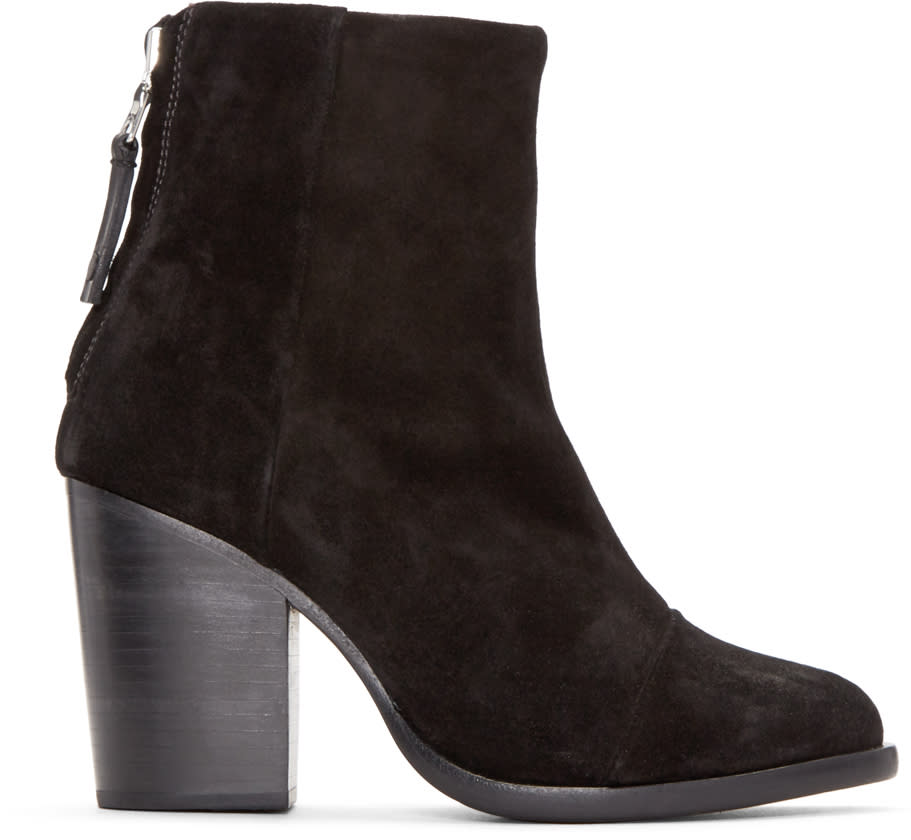 Rag and Bone Black Suede Ashby Boots