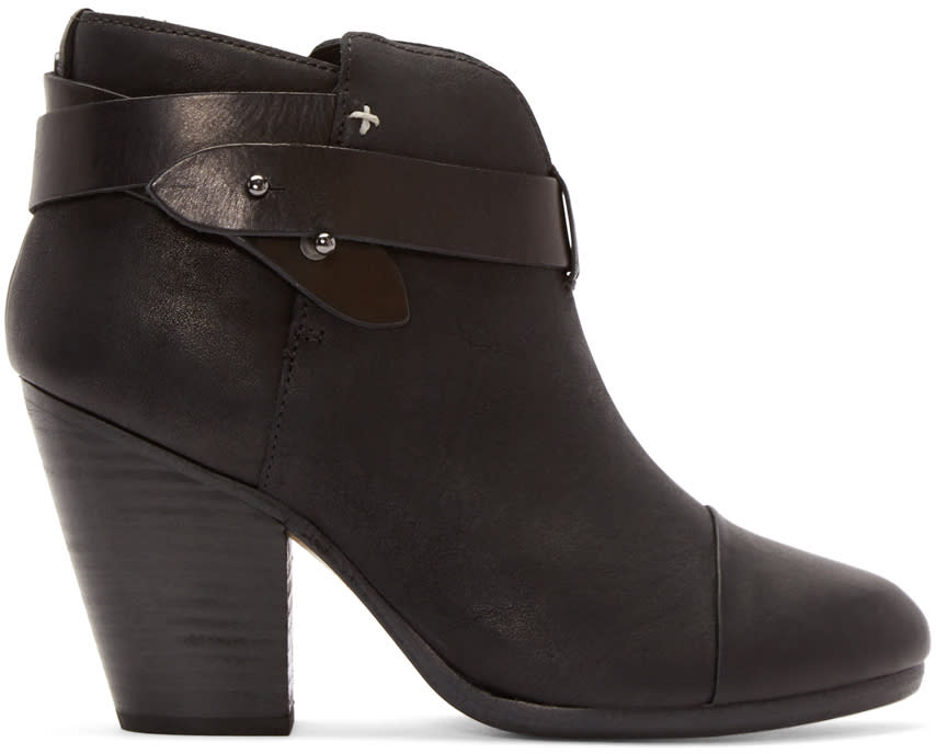 Rag and Bone Black Leather Harrow Boot