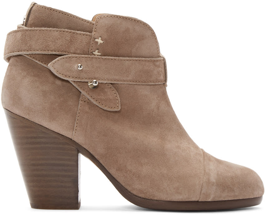 Rag and Bone Grey Suede Harrow Boots
