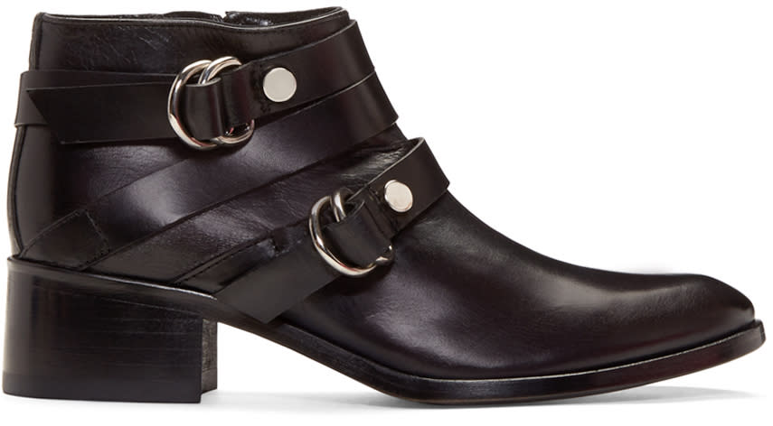 Mcq Alexander Mcqueen Black Ridley Harness Boots