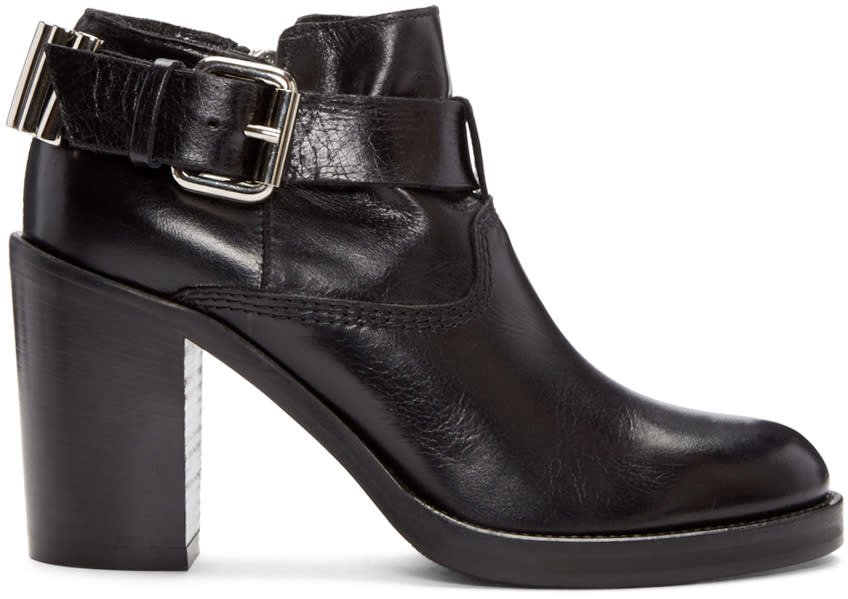 Mcq Alexander Mcqueen Black Wick Bullet Ankle Boots