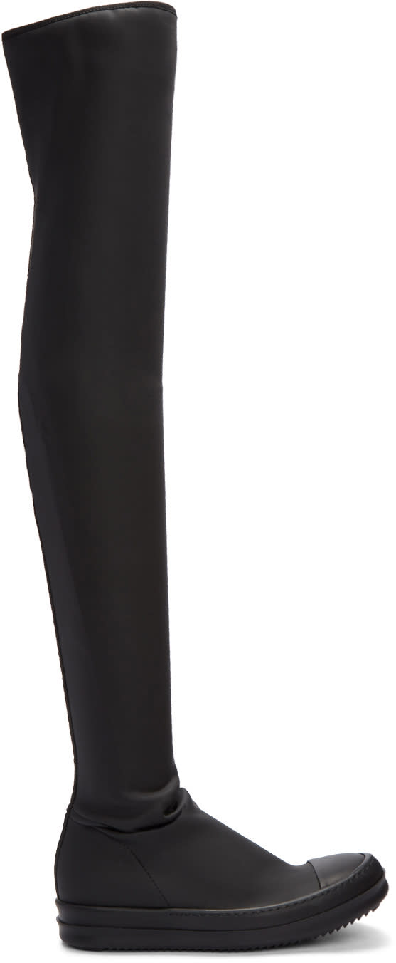 Rick Owens Drkshdw Black High Sock Boots