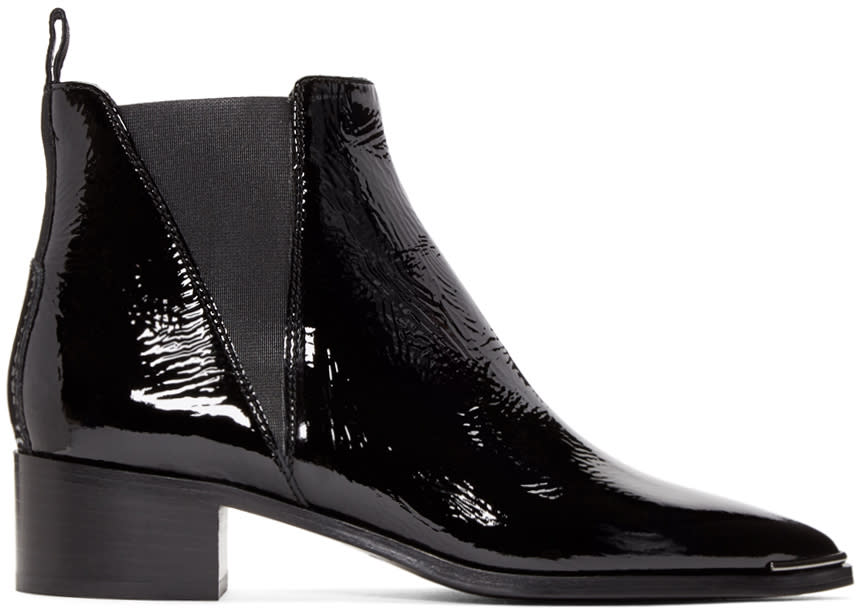 Acne Studios Black Patent Jensen Boots