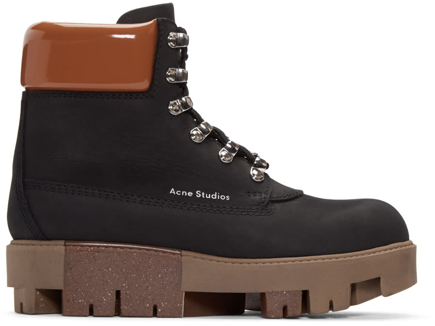 Acne Studios Black Telde Hiking Boots