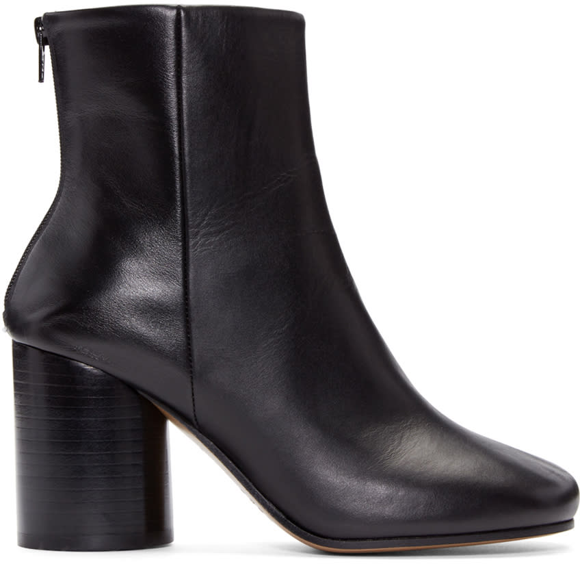 Maison Margiela Black Leather Sock Boots