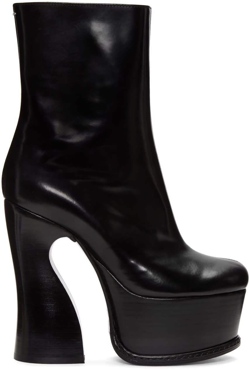 Maison Margiela Black Heeled Ankle Boots