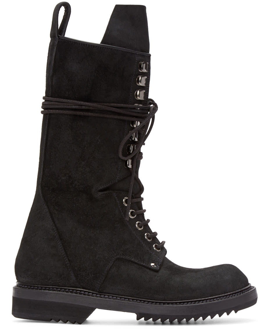 Rick Owens Black High Chukka Boots