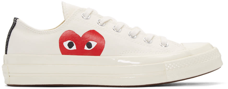 Comme Des Garcons Play Off-white Converse Edition Low-top Sneakers